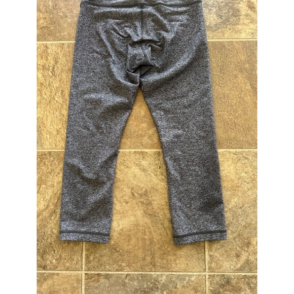 Lululemon Wunder Under Crop Leggings 21" Heathered Black Size 6 - Picture 5 of 11